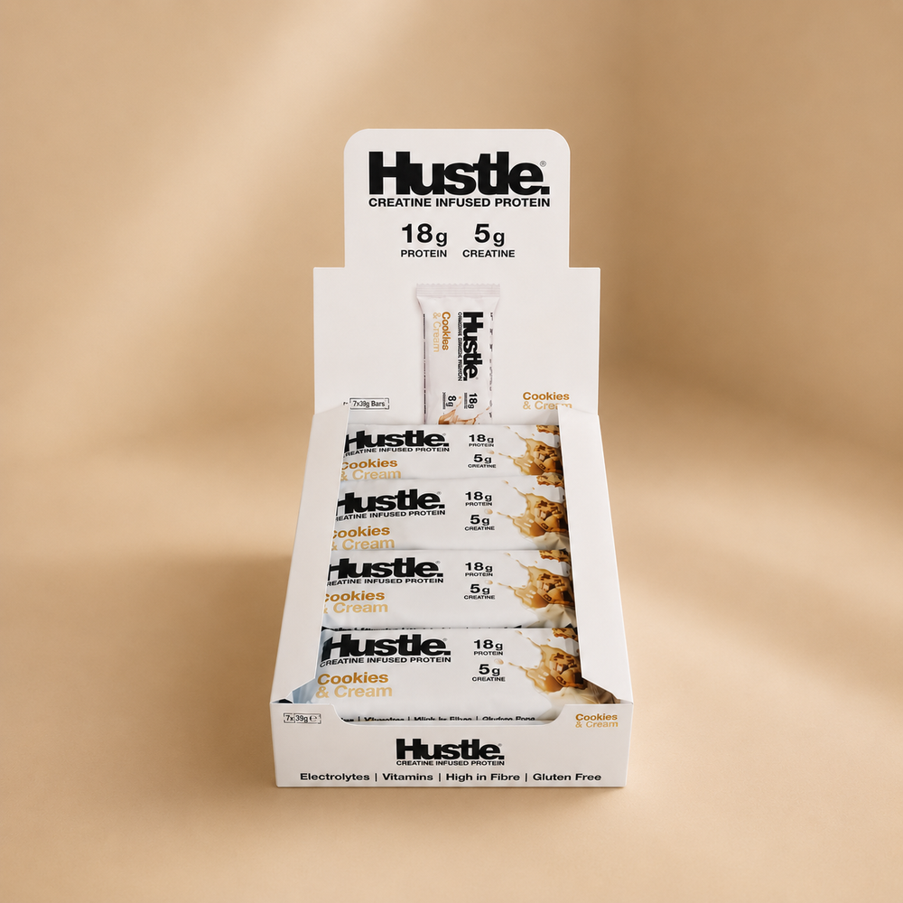 Hustle Cookies & Cream Protein Bars | Box of 12
