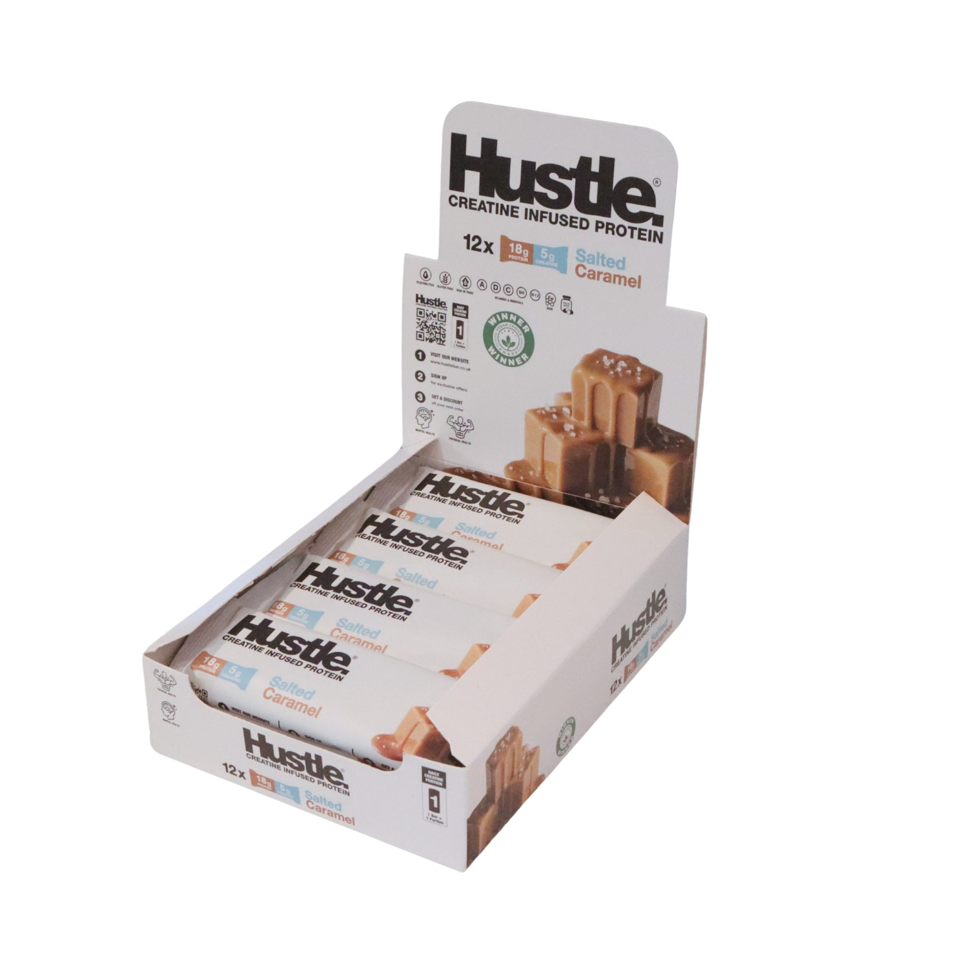 Hustle Salted Caramel Bars - 12 Bars