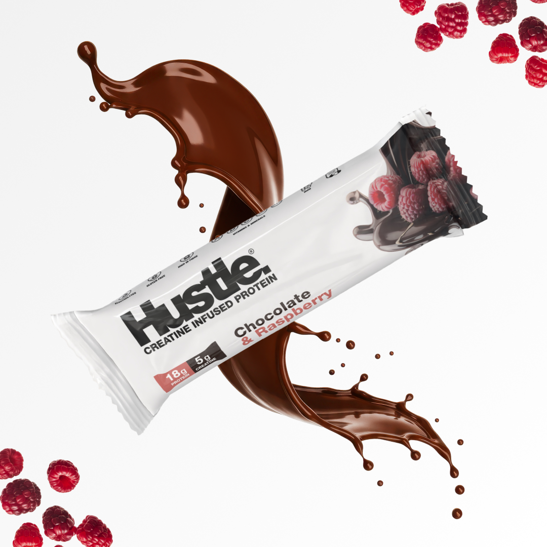 Hustle Chocolate Raspberry Bars - 12 Bars