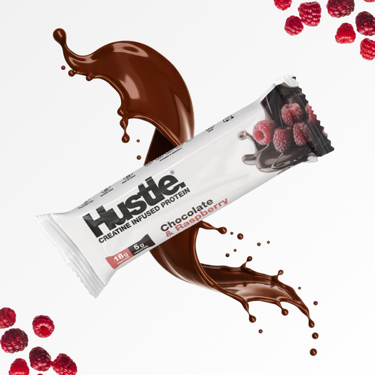 Hustle Chocolate Raspberry Bars - 12 Bars