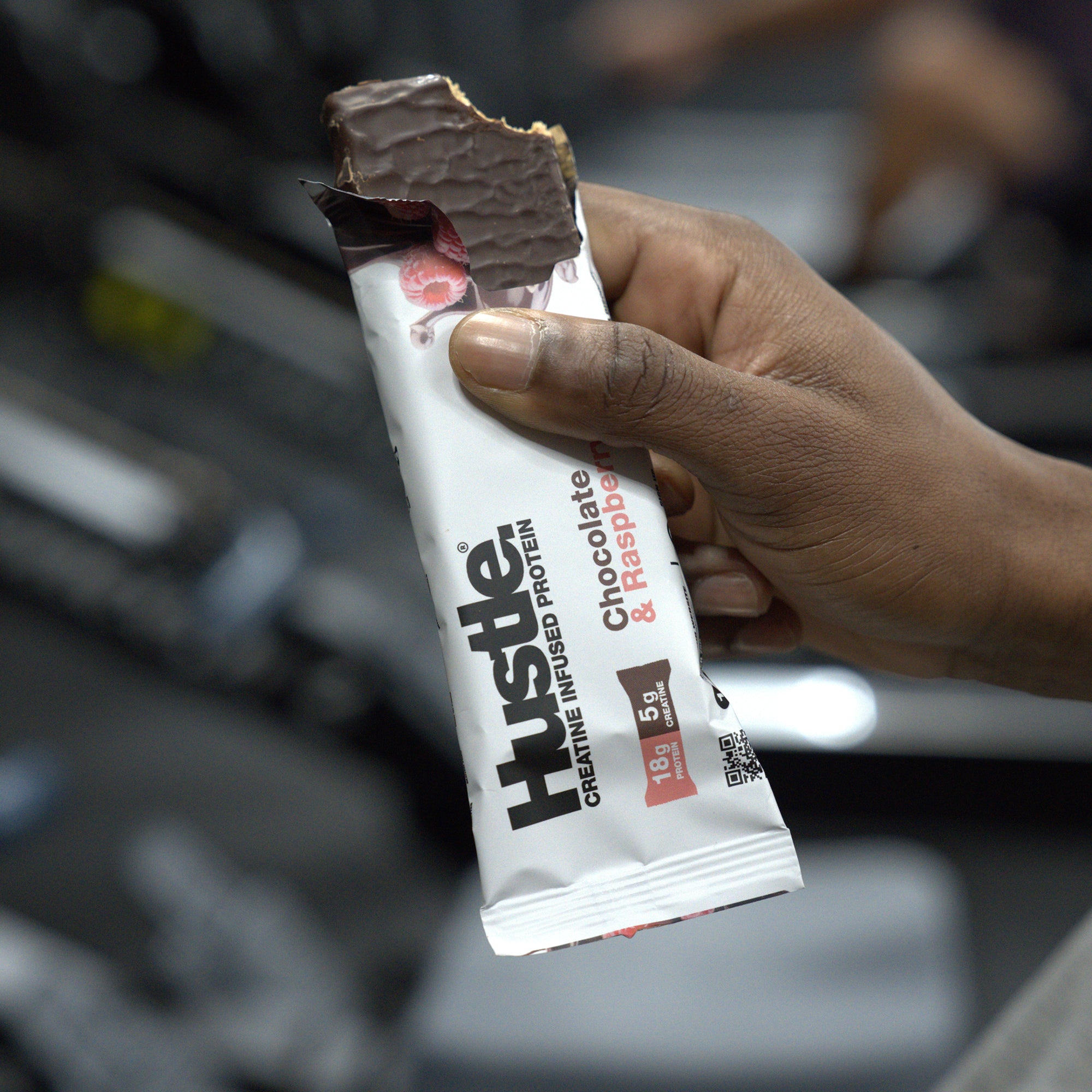 Hustle Chocolate Raspberry Bars - 12 Bars